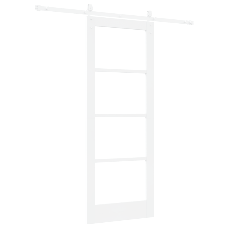 Casa si Gradina - Constructii - Usi interior, exterior si garaj - Usi interior - Usa Glisanta  cu Set de Accesorii Alb 78x202 cm Lemn Solid Pin - Infinity.ro
