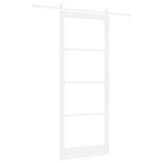 Casa si Gradina - Constructii - Usi interior, exterior si garaj - Usi interior - Usa glisanta  cu set de accesorii Alb 93x232 cm Lemn masiv de pin - Infinity.ro
