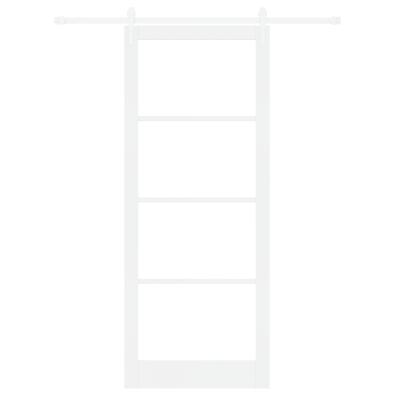 Casa si Gradina - Constructii - Usi interior, exterior si garaj - Usi interior - Usa glisanta  cu set de accesorii Alb 93x232 cm Lemn masiv de pin - Infinity.ro