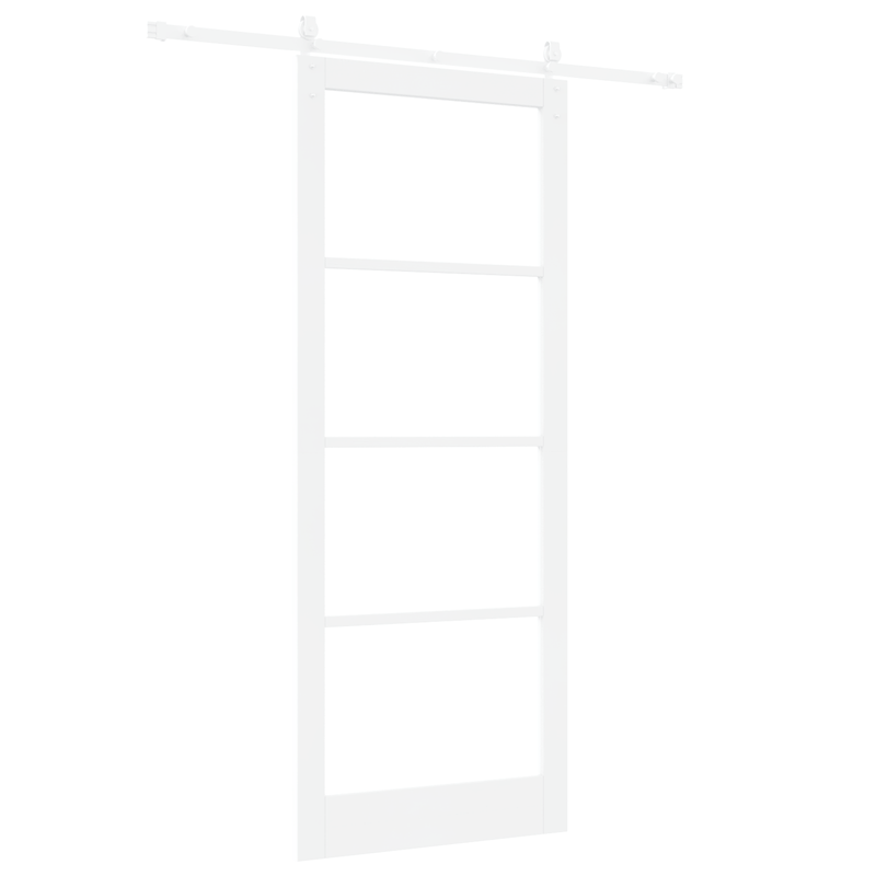 Casa si Gradina - Constructii - Usi interior, exterior si garaj - Usi interior - Usa glisanta  cu set de accesorii Alb 93x232 cm Lemn masiv de pin - Infinity.ro