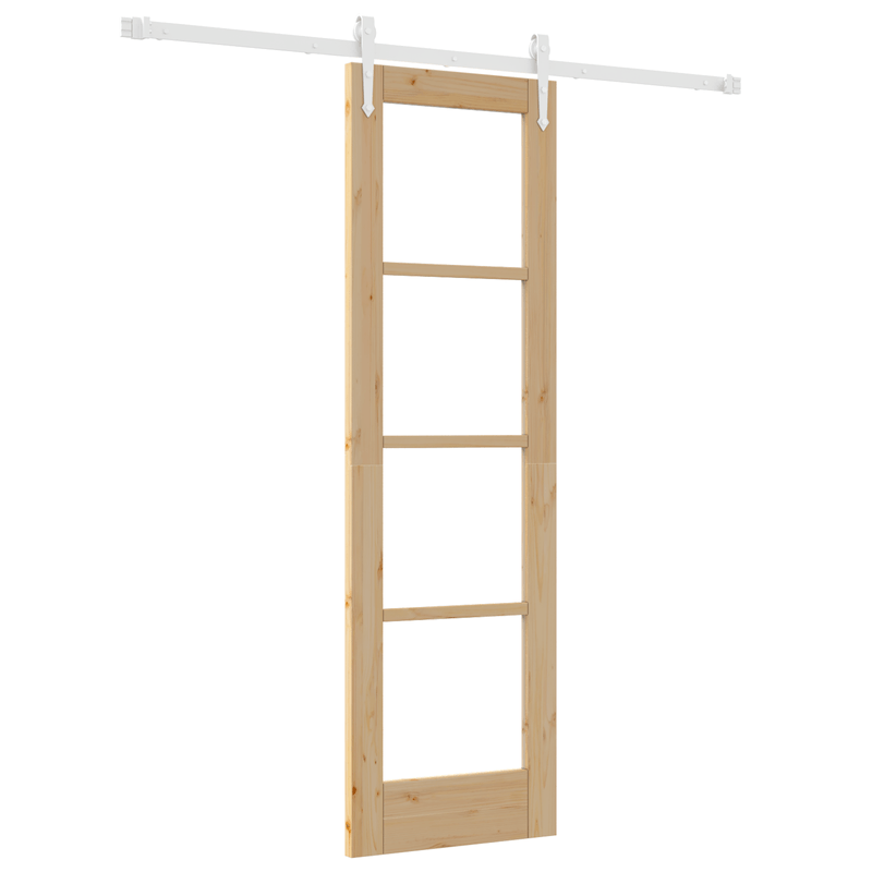 Casa si Gradina - Constructii - Usi interior, exterior si garaj - Usi interior - Set usa glisanta  cu accesorii 61x198.5 cm Lemn masiv de pin - Infinity.ro