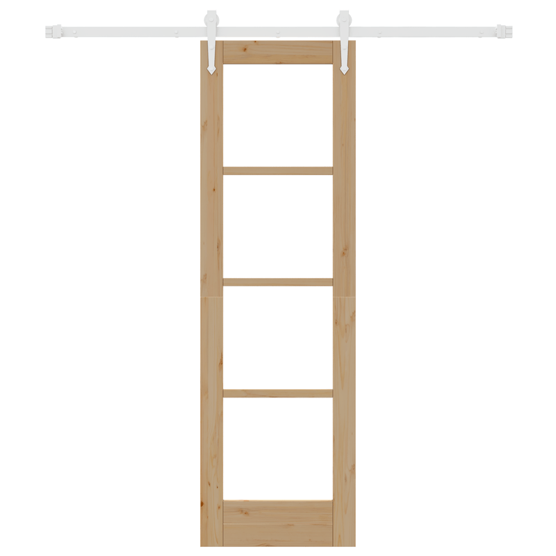 Casa si Gradina - Constructii - Usi interior, exterior si garaj - Usi interior - Set usa glisanta  cu accesorii 61x198.5 cm Lemn masiv de pin - Infinity.ro