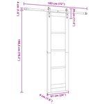 Casa si Gradina - Constructii - Usi interior, exterior si garaj - Usi interior - Set usa glisanta  cu accesorii 61x198.5 cm Lemn masiv de pin - Infinity.ro