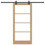 Casa si Gradina - Constructii - Usi interior, exterior si garaj - Usi interior - Usa Glisanta  cu Set de Accesorii 93x202 cm Lemn Masiv de Pin - Infinity.ro