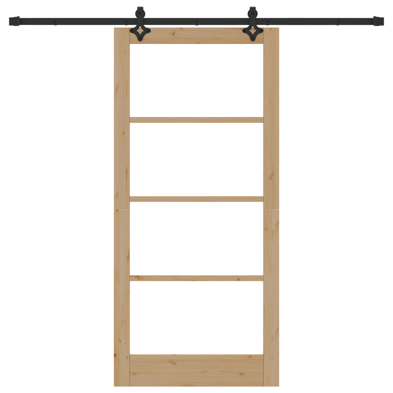 Casa si Gradina - Constructii - Usi interior, exterior si garaj - Usi interior - Usa Glisanta  cu Set de Accesorii 93x202 cm Lemn Masiv de Pin - Infinity.ro