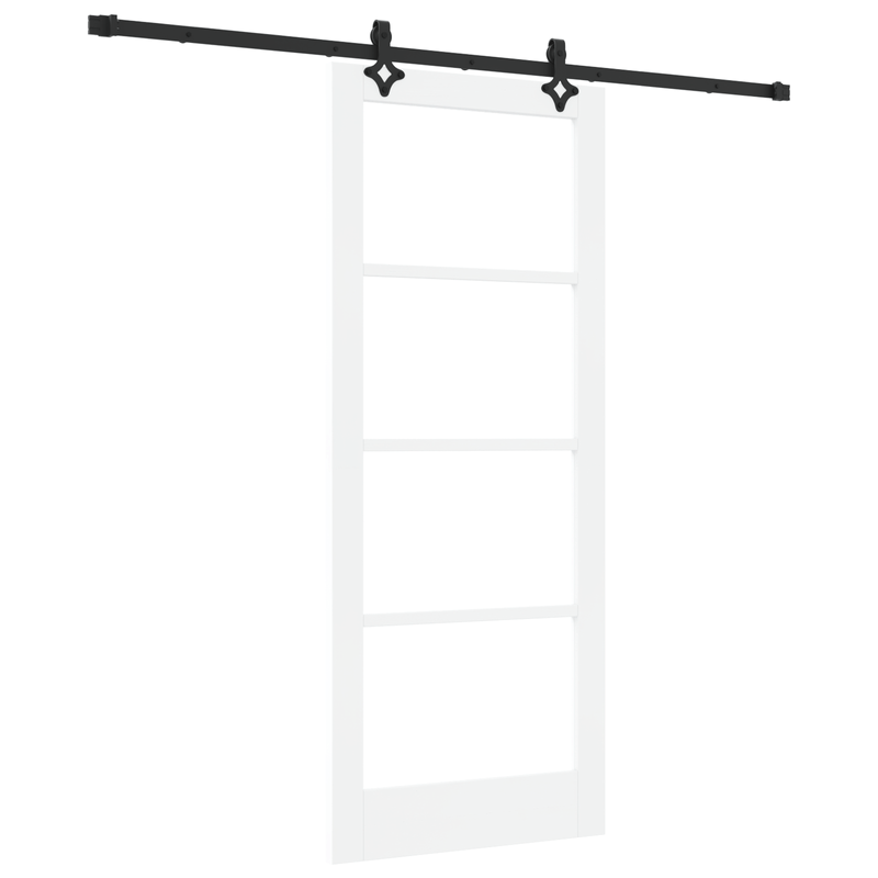 Casa si Gradina - Constructii - Usi interior, exterior si garaj - Usi interior - Usa Glisanta  cu Set de Hardware Alb 83x202 cm Lemn Solid de Pin - Infinity.ro