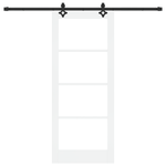 Casa si Gradina - Constructii - Usi interior, exterior si garaj - Usi interior - Usa Glisanta  cu Set de Hardware Alb 83x202 cm Lemn Solid de Pin - Infinity.ro