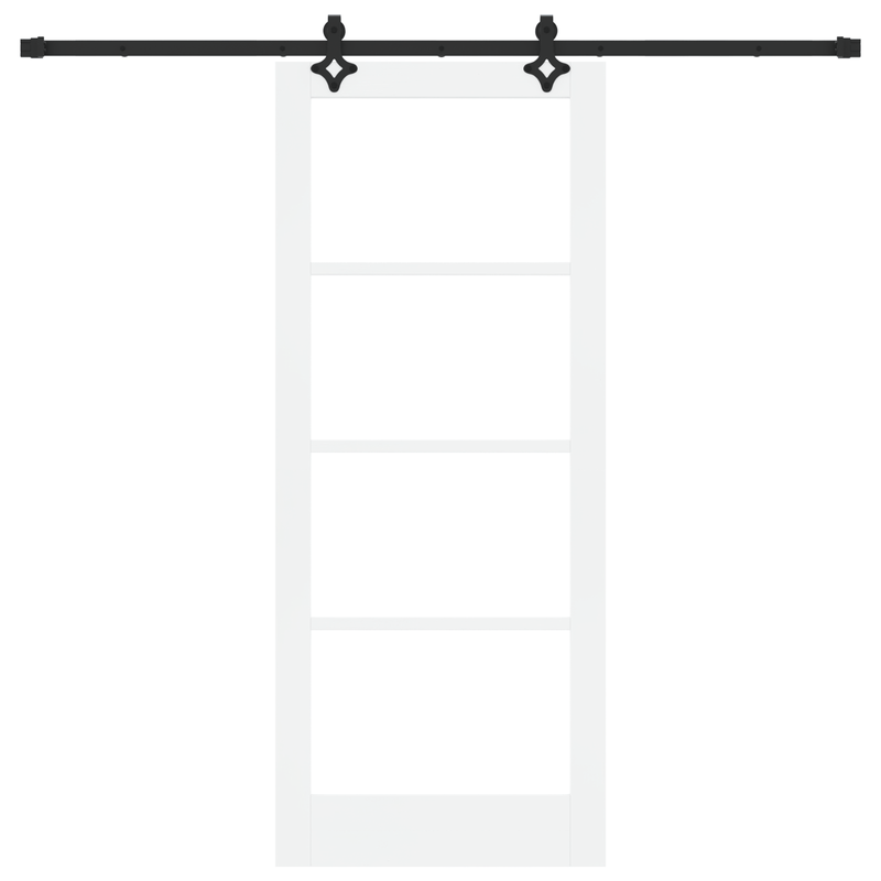 Casa si Gradina - Constructii - Usi interior, exterior si garaj - Usi interior - Usa Glisanta  cu Set de Hardware Alb 83x202 cm Lemn Solid de Pin - Infinity.ro