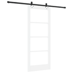 Casa si Gradina - Constructii - Usi interior, exterior si garaj - Usi interior - Usa Glisanta  cu Set de Hardware Alb 83x202 cm Lemn Solid de Pin - Infinity.ro