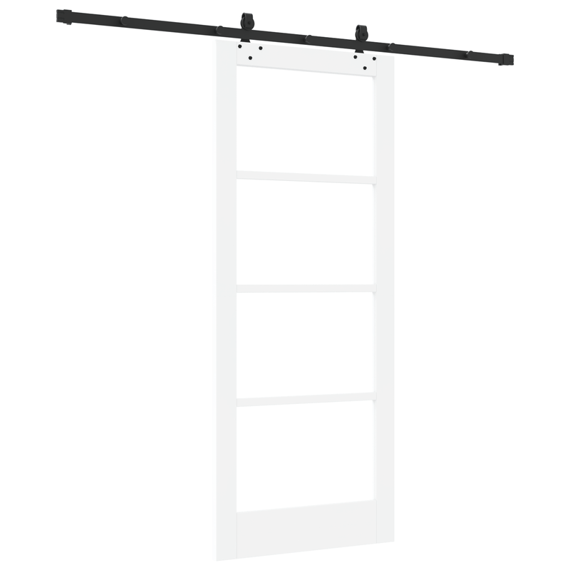 Casa si Gradina - Constructii - Usi interior, exterior si garaj - Usi interior - Usa Glisanta  cu Set de Hardware Alb 83x202 cm Lemn Solid de Pin - Infinity.ro