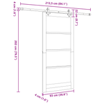 Casa si Gradina - Constructii - Usi interior, exterior si garaj - Usi interior - Usa Glisanta  cu Set de Accesorii 93x202 cm Lemn Masiv de Pin - Infinity.ro