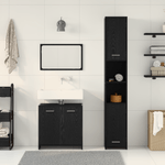 Casa si Gradina - Mobilier - Seturi de mobilier - Seturi baie - Set Mobilier pentru Baie 3 Piese Stejar Negru Lemn Prelucrat - Infinity.ro