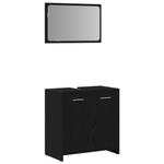 Casa si Gradina - Mobilier - Seturi de mobilier - Seturi baie - Set Mobilier pentru Baie 3 Piese Stejar Negru Lemn Prelucrat - Infinity.ro