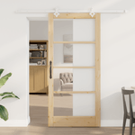 Casa si Gradina - Constructii - Usi interior, exterior si garaj - Usi interior - Usa glisanta  cu set de hardware 93x202 cm din lemn masiv de pin - Infinity.ro