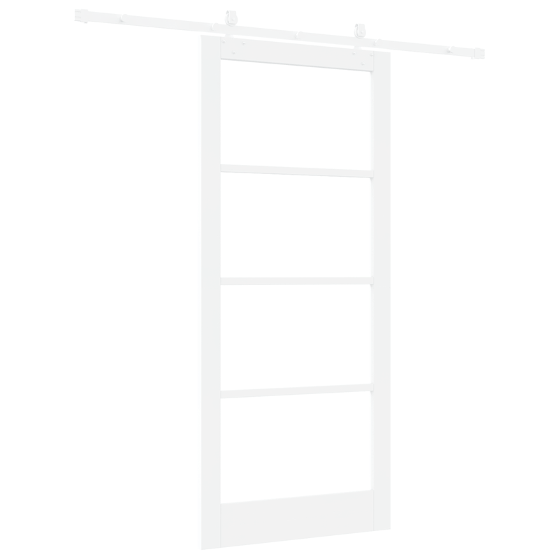 Casa si Gradina - Constructii - Usi interior, exterior si garaj - Usi interior - Usa glisanta  cu set de accesorii Alb 93x211 cm Lemn Masiv Pin - Infinity.ro