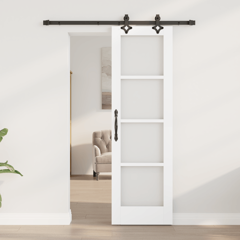 Casa si Gradina - Constructii - Usi interior, exterior si garaj - Usi interior - Usa glisanta  cu set de hardware Alb 61x198.5 cm Lemn solid de pin - Infinity.ro