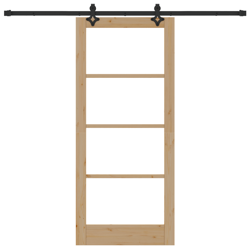 Casa si Gradina - Constructii - Usi interior, exterior si garaj - Usi interior - Set Usa Glisanta  cu Accesorii 86x198.5 cm Lemn Masiv de Pin - Infinity.ro