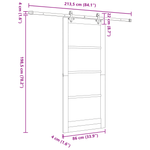 Casa si Gradina - Constructii - Usi interior, exterior si garaj - Usi interior - Set Usa Glisanta  cu Accesorii 86x198.5 cm Lemn Masiv de Pin - Infinity.ro