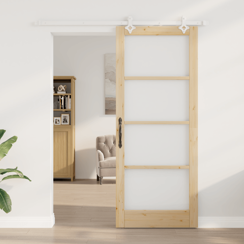 Casa si Gradina - Constructii - Usi interior, exterior si garaj - Usi interior - Usa Glisanta  cu Set Hardware 86x211 cm Lemn Masiv de Pin - Infinity.ro