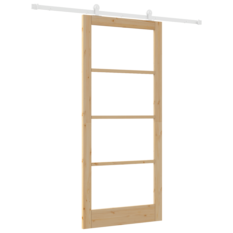 Casa si Gradina - Constructii - Usi interior, exterior si garaj - Usi interior - Usa glisanta  cu set de accesorii 'ORKDAL'din lemn solid si sticla - Infinity.ro