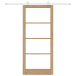 Casa si Gradina - Constructii - Usi interior, exterior si garaj - Usi interior - Usa glisanta  cu set de accesorii 'ORKDAL'din lemn solid si sticla - Infinity.ro