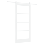 Casa si Gradina - Constructii - Usi interior, exterior si garaj - Usi interior - Set de Usi Glisante  cu Accesorii Alb 93x202 cm Lemn Solid de Pin - Infinity.ro