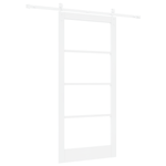 Casa si Gradina - Constructii - Usi interior, exterior si garaj - Usi interior - Set de Usi Glisante  cu Accesorii Alb 93x202 cm Lemn Solid de Pin - Infinity.ro