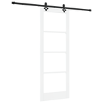 Casa si Gradina - Constructii - Usi interior, exterior si garaj - Usi interior - Usa Glisanta  cu Set de Hardware Alb 78x211 cm Lemn Masiv de Pin - Infinity.ro