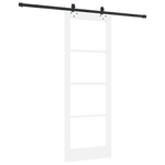 Casa si Gradina - Constructii - Usi interior, exterior si garaj - Usi interior - Usa Glisanta  cu Set de Hardware Alb 78x211 cm Lemn Masiv de Pin - Infinity.ro