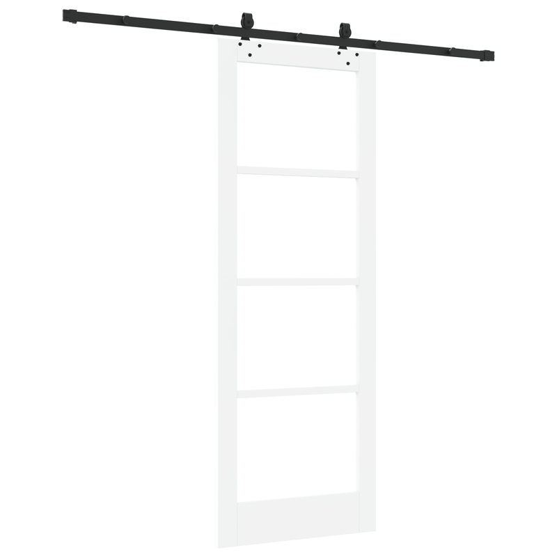 Casa si Gradina - Constructii - Usi interior, exterior si garaj - Usi interior - Usa Glisanta  cu Set de Hardware Alb 78x211 cm Lemn Masiv de Pin - Infinity.ro