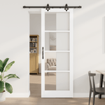 Casa si Gradina - Constructii - Usi interior, exterior si garaj - Usi interior - Usa glisanta  cu set de hardware Alb 83x232 cm Lemn masiv Pin - Infinity.ro