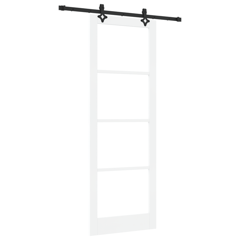 Casa si Gradina - Constructii - Usi interior, exterior si garaj - Usi interior - Usa glisanta  cu set de hardware Alb 83x232 cm Lemn masiv Pin - Infinity.ro
