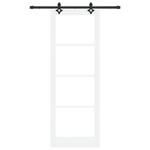 Casa si Gradina - Constructii - Usi interior, exterior si garaj - Usi interior - Usa glisanta  cu set de hardware Alb 83x232 cm Lemn masiv Pin - Infinity.ro