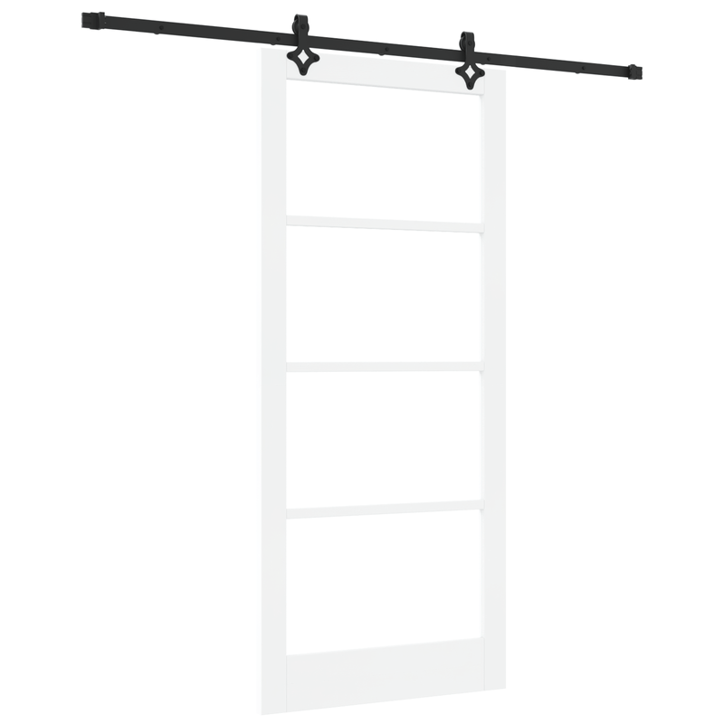 Casa si Gradina - Constructii - Usi interior, exterior si garaj - Usi interior - Usa Glisanta  cu Set de Accesorii Alb 93x211 cm Lemn Masiv de Pin - Infinity.ro