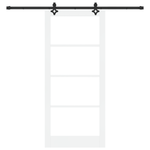 Casa si Gradina - Constructii - Usi interior, exterior si garaj - Usi interior - Usa Glisanta  cu Set de Accesorii Alb 93x211 cm Lemn Masiv de Pin - Infinity.ro