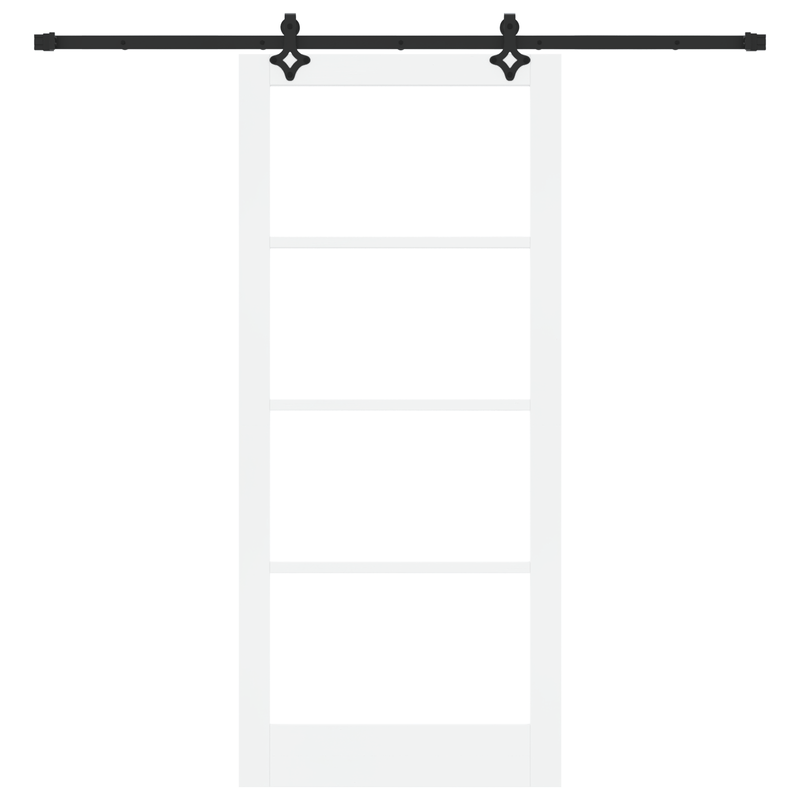 Casa si Gradina - Constructii - Usi interior, exterior si garaj - Usi interior - Usa Glisanta  cu Set de Accesorii Alb 93x211 cm Lemn Masiv de Pin - Infinity.ro
