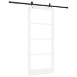 Casa si Gradina - Constructii - Usi interior, exterior si garaj - Usi interior - Usa Glisanta  cu Set de Accesorii Alb 93x211 cm Lemn Masiv de Pin - Infinity.ro