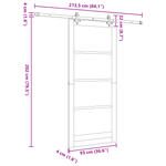 Casa si Gradina - Constructii - Usi interior, exterior si garaj - Usi interior - Usa Glisanta  cu Set de Accesorii Alb 93x211 cm Lemn Masiv de Pin - Infinity.ro