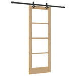 Casa si Gradina - Constructii - Usi interior, exterior si garaj - Usi interior - Usa glisanta  cu set de hardware "ORKDAL" Lemn masiv si sticla - Infinity.ro
