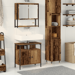 Casa si Gradina - Mobilier - Mobilier baie - Comode baie - Dulap de baie cu chiuveta incorporata Lemn vechi Lemn cu rasini - Infinity.ro