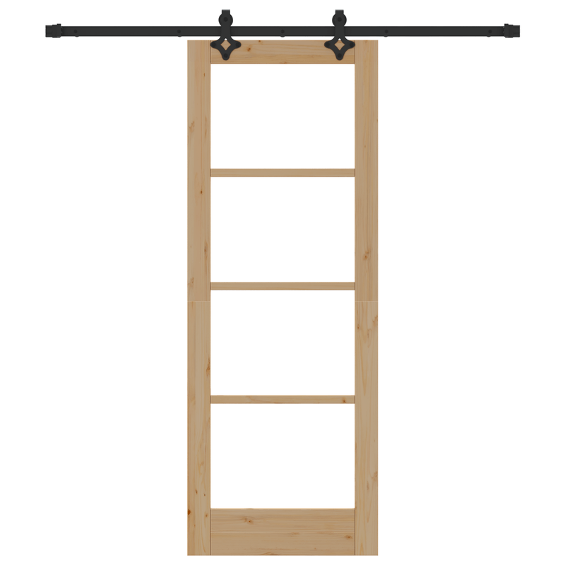 Casa si Gradina - Constructii - Usi interior, exterior si garaj - Usi interior - Usa glisanta  cu set de hardware "ORKDAL" Lemn masiv si sticla - Infinity.ro