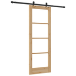 Casa si Gradina - Constructii - Usi interior, exterior si garaj - Usi interior - Usa glisanta  cu set de hardware "ORKDAL" Lemn masiv si sticla - Infinity.ro