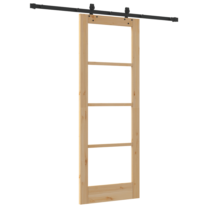 Casa si Gradina - Constructii - Usi interior, exterior si garaj - Usi interior - Usa glisanta  cu set de hardware "ORKDAL" Lemn masiv si sticla - Infinity.ro