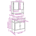 Casa si Gradina - Mobilier - Mobilier baie - Comode baie - Dulap de baie cu chiuveta incorporata Lemn vechi Lemn cu rasini - Infinity.ro