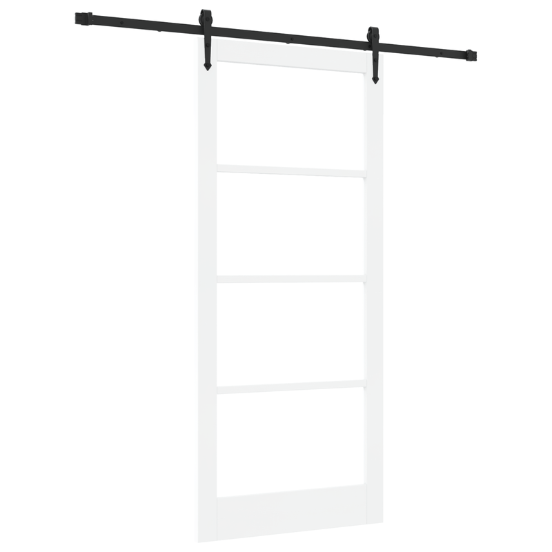 Casa si Gradina - Constructii - Usi interior, exterior si garaj - Usi interior - Usa Glisanta  cu Set de Hardware Alb 93x211 cm Lemn Solid de Pin - Infinity.ro