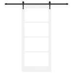 Casa si Gradina - Constructii - Usi interior, exterior si garaj - Usi interior - Usa Glisanta  cu Set de Hardware Alb 93x211 cm Lemn Solid de Pin - Infinity.ro