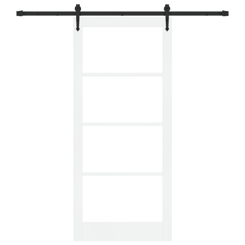 Casa si Gradina - Constructii - Usi interior, exterior si garaj - Usi interior - Usa Glisanta  cu Set de Hardware Alb 93x211 cm Lemn Solid de Pin - Infinity.ro