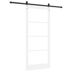 Casa si Gradina - Constructii - Usi interior, exterior si garaj - Usi interior - Usa Glisanta  cu Set de Hardware Alb 93x211 cm Lemn Solid de Pin - Infinity.ro