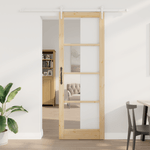 Casa si Gradina - Constructii - Usi interior, exterior si garaj - Usi interior - Usa Glisanta cu Set de Hardware 83x232 cm Lemn Masiv Pin - Infinity.ro