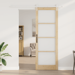 Casa si Gradina - Constructii - Usi interior, exterior si garaj - Usi interior - Usa Glisanta cu Set de Hardware 83x232 cm Lemn Masiv Pin - Infinity.ro